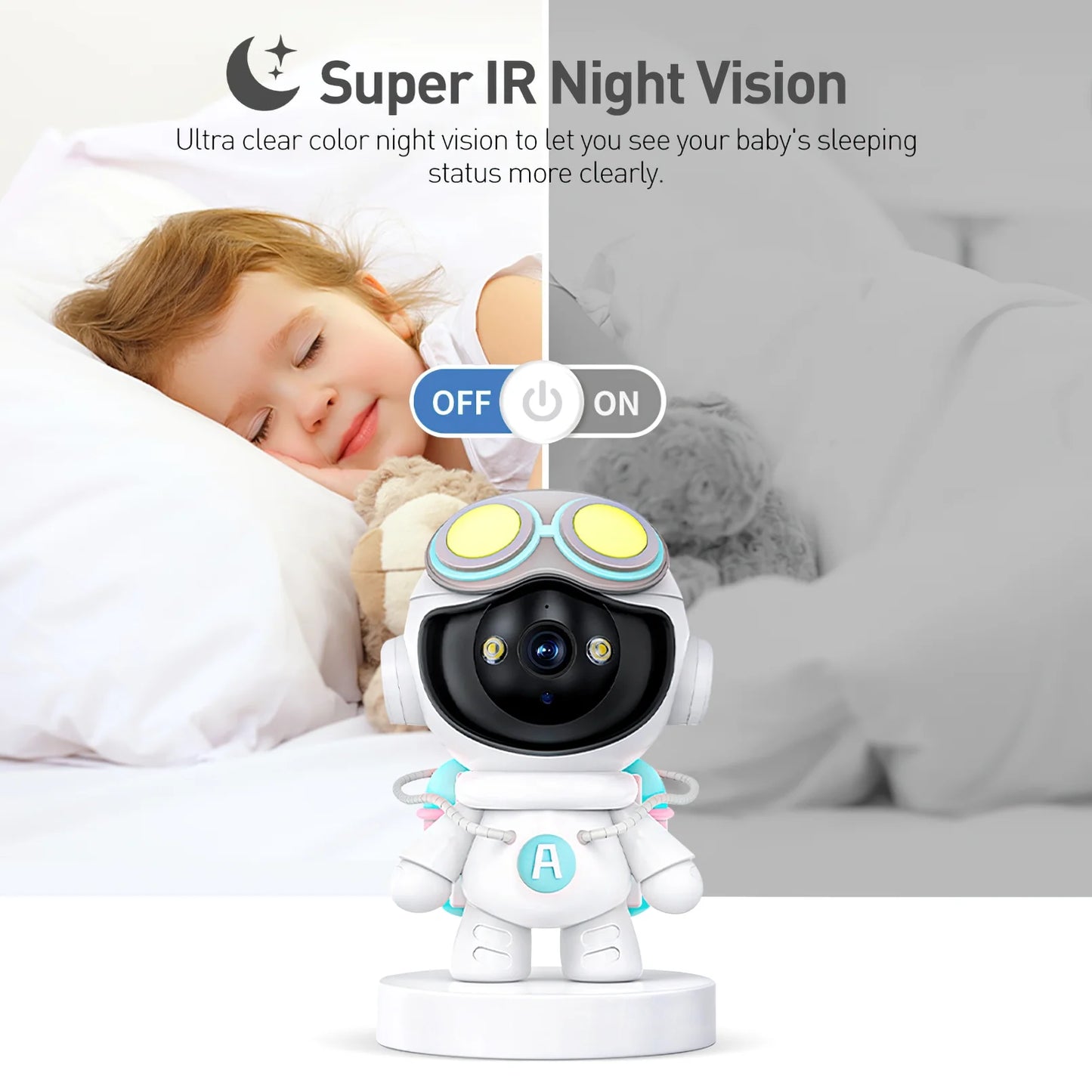 Baby Monitor, 1080P HD Indoor Pan/Tilt Smart Security Camera, 5G Wifi Dog Camera with Night Vision & 2-Way Audio, Motion & Sound Detection for Baby and Pet, Cloud & SD Card Storage