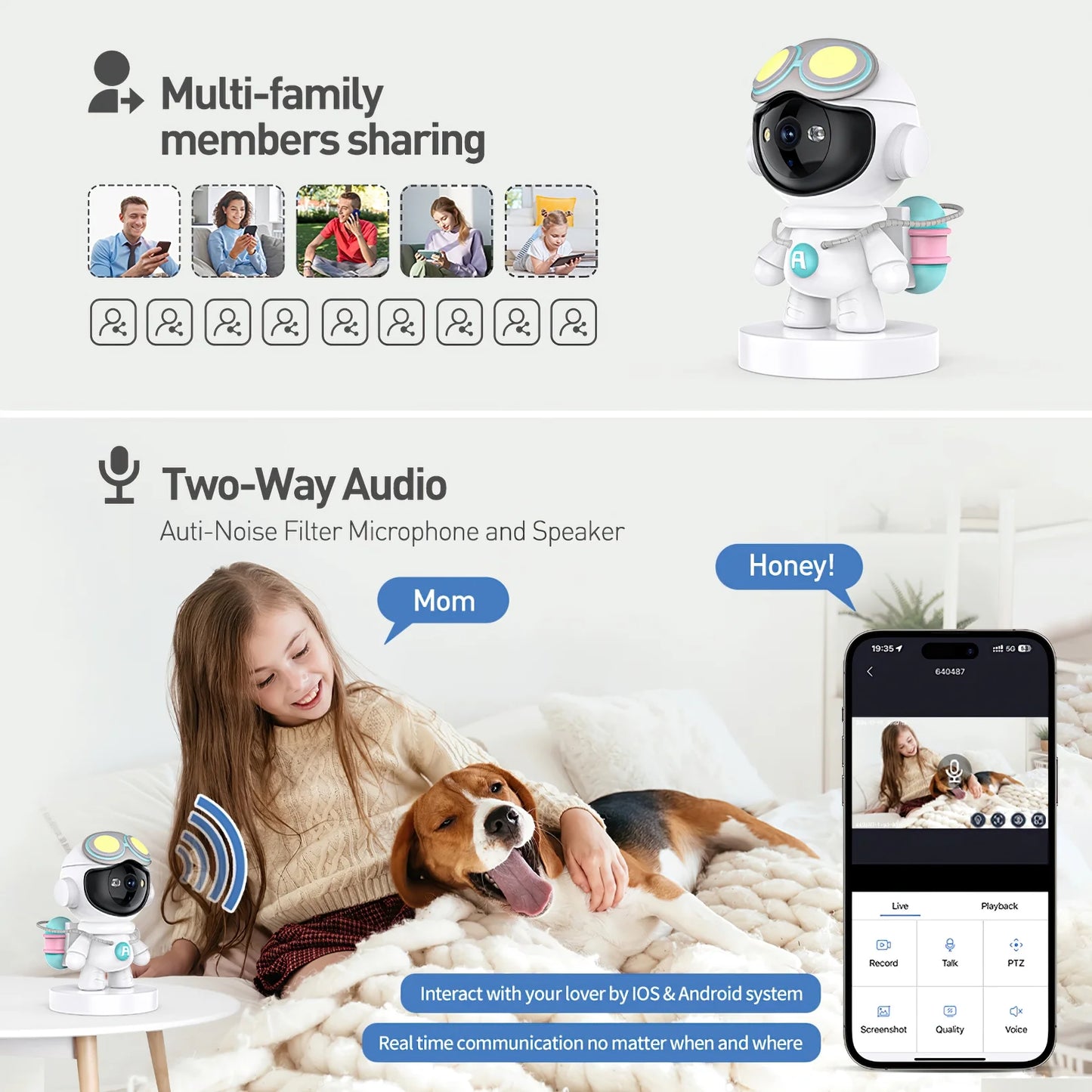 Baby Monitor, 1080P HD Indoor Pan/Tilt Smart Security Camera, 5G Wifi Dog Camera with Night Vision & 2-Way Audio, Motion & Sound Detection for Baby and Pet, Cloud & SD Card Storage