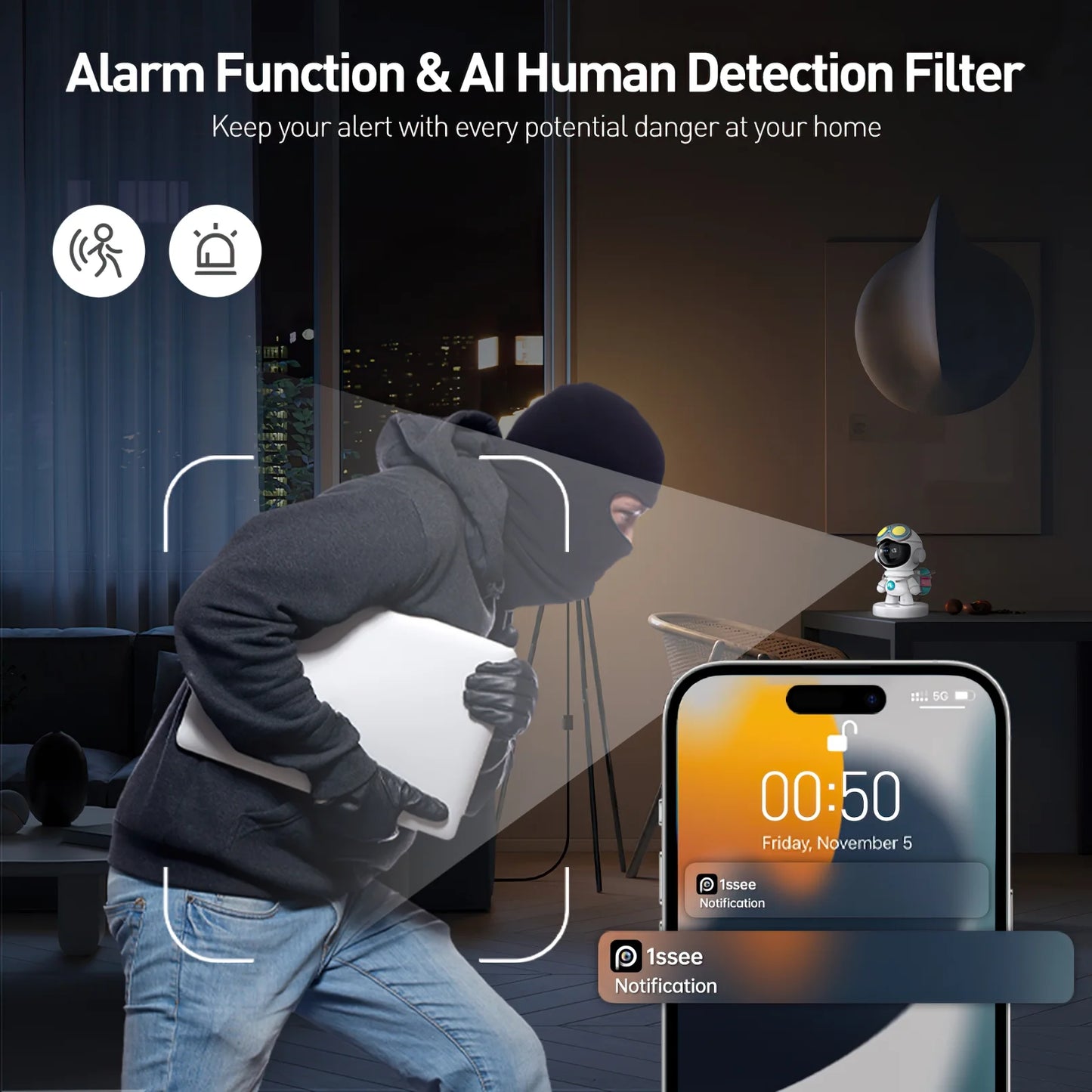 Baby Monitor, 1080P HD Indoor Pan/Tilt Smart Security Camera, 5G Wifi Dog Camera with Night Vision & 2-Way Audio, Motion & Sound Detection for Baby and Pet, Cloud & SD Card Storage