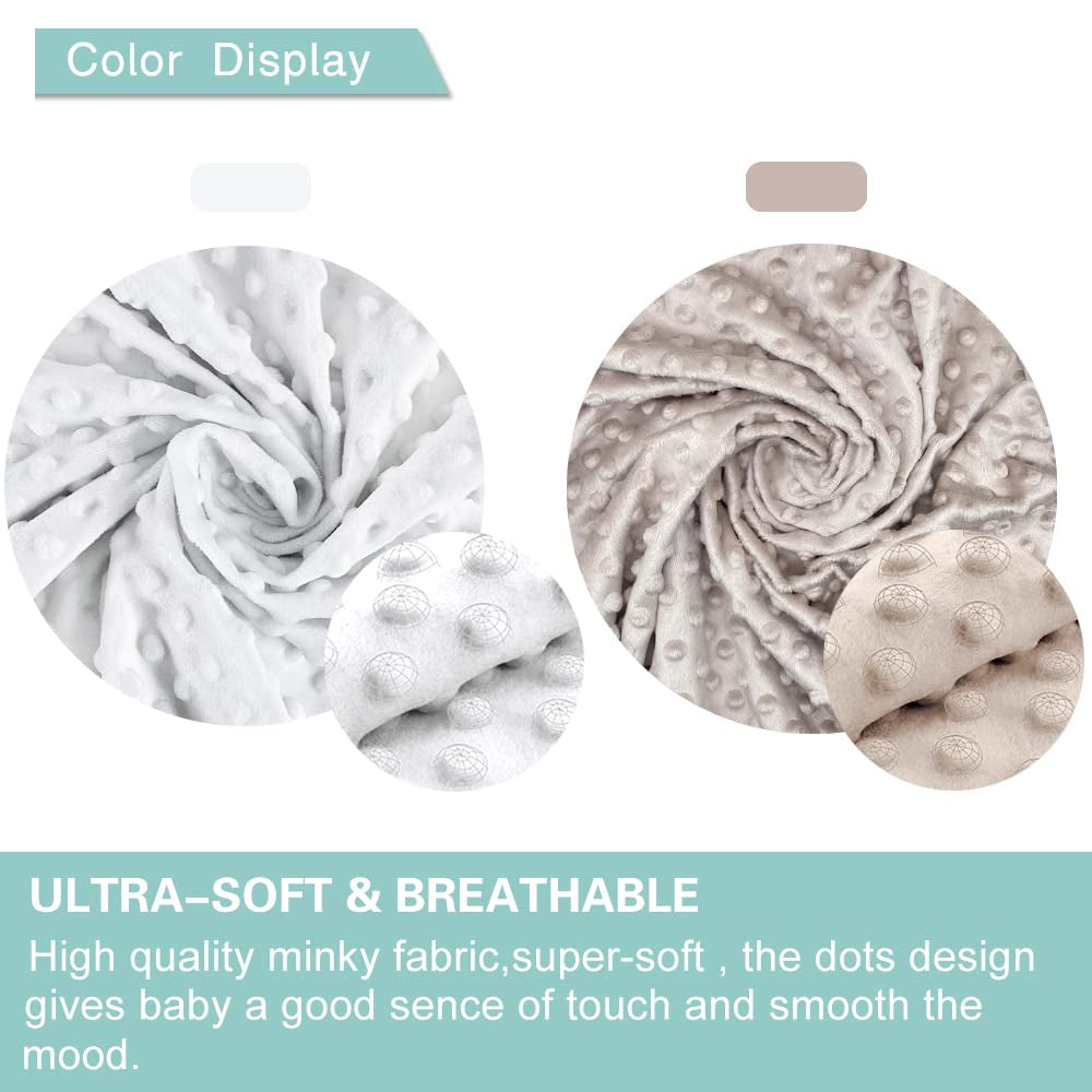 2Pack Nursing Pillow Cover White&Khaki Nursing Covers Set Breastfeeding Pillow Slipcover Fits Naked Nursing Pillow for Baby Boy Girl(White/Khaki)