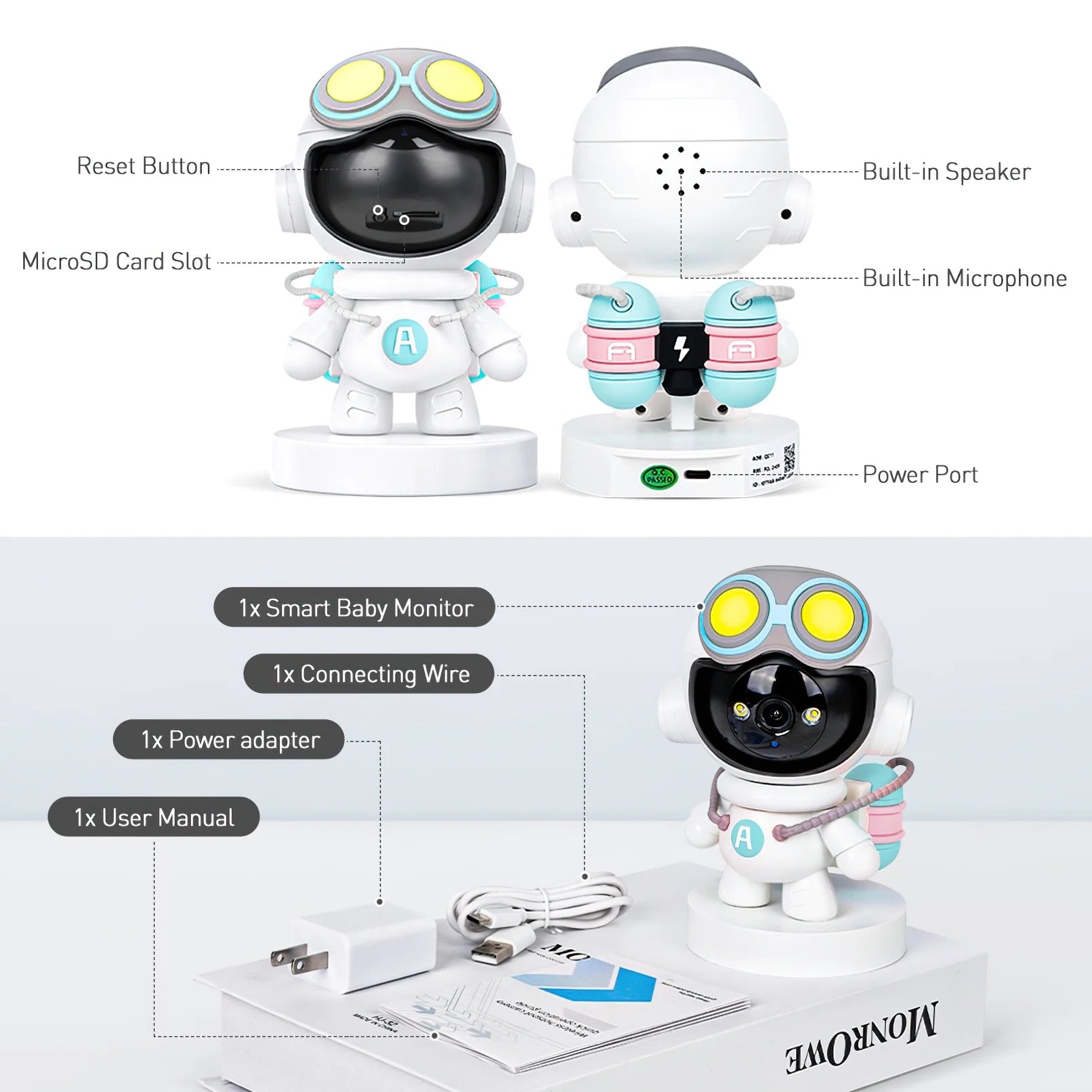 Baby Monitor, 1080P HD Indoor Pan/Tilt Smart Security Camera, 5G Wifi Dog Camera with Night Vision & 2-Way Audio, Motion & Sound Detection for Baby and Pet, Cloud & SD Card Storage