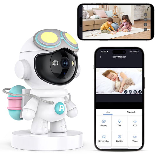 Baby Monitor, 1080P HD Indoor Pan/Tilt Smart Security Camera, 5G Wifi Dog Camera with Night Vision & 2-Way Audio, Motion & Sound Detection for Baby and Pet, Cloud & SD Card Storage