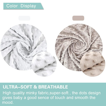 2Pack Nursing Pillow Cover White&Khaki Nursing Covers Set Breastfeeding Pillow Slipcover Fits Naked Nursing Pillow for Baby Boy Girl(White/Khaki)